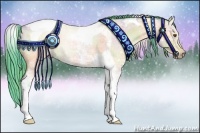 Horse Color:Nacre Watercolor Buckskin Ice Roan Dun Tobiano