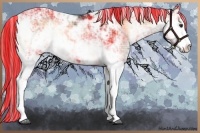 Horse Color:Painted Plaid  Liver Red Onyx Sabino 