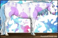 Horse Color:Watercolor Liver Chestnut Ice Sabino Splash Tobiano