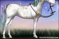 Horse Color:Painted Watercolor Brown Ice Onyx Splash Tobiano Rabicano 