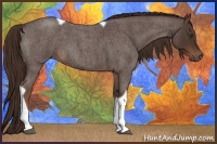 Horse Color:Liver Red Roan Tobiano 