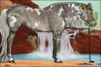 Horse Color:White Spotted Liver Chestnut Ice