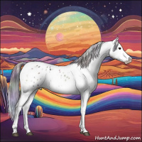 Horse Color:Nacre Silver Bay Onyx Sabino Splash Appaloosa and Nacre Brown Onyx Sabino Splash Appaloosa