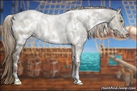 Horse Color:White Spotted Liver Red Dun Ice Sabino Blanket