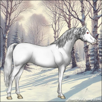 Horse Color:White Spotted Silver Black Chinchilla Ice