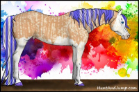 Horse Color:Painted Cremello Splash  and Gray Painted Cremello Splash 