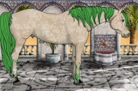 Horse Color:Watercolor Bay Ice Sabino Rabicano 