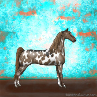 Horse Color:Gray Liver Red Dun Sabino Near Leopard Brindle 