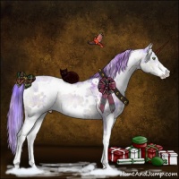 Horse Color:Watercolor Plaid  White Spotted Brown Ice Dun Sabino Rabicano Brindle