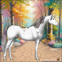 Horse Color:Nacre Red Onyx Sabino Splash Rabicano 