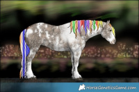 Horse Color:Painted White Spotted Silver Brown Ice Dun 