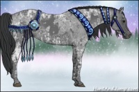 Horse Color:Blue Ice Roan  and Blue Ice Roan 