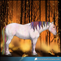 Horse Color:Painted Watercolor Blue Ice Roan  and Painted Nacre Classic Champagne Ice Roan 