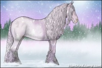 Horse Color:Watercolor White Spotted Cremello Ice 
