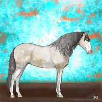 Horse Color:White Spotted Liver Red Dun Brindle 