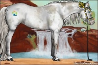 Horse Color:White Spotted Chocolate Palomino Ice Pearl 