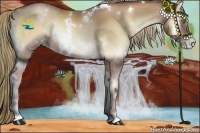 Horse Color:White Spotted Liver Red Onyx Pearl Rabicano