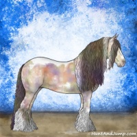 Horse Color:Nacre Bay Ice Dun Tobiano Frame Rabicano 