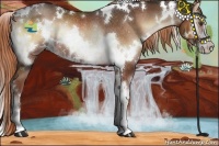 Horse Color:White Spotted Liver Red Onyx Sabino Rabicano 
