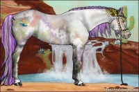 Horse Color:Painted Nacre White Spotted Silver Buckskin Dun
