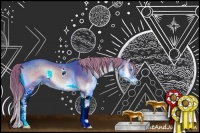 Horse Color:Watercolor Liver Red Onyx Sabino Splash 