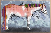 Horse Color:Painted Plaid White Spotted Liver Red Dun Roan Splash Brindle