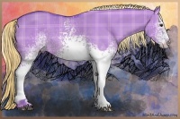 Horse Color:Watercolor Plaid  White Spotted Chocolate Palomino Dun Sabino 