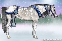 Horse Color:White Spotted Blue Onyx Ice