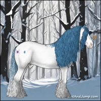 Horse Color:Watercolor Smoky Black Ice Splash Snowcap 