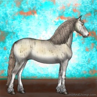 Horse Color:Chocolate Palomino Roan Onyx 