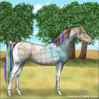 Horse Color:Painted Plaid Silver Brown Pearl Tobiano