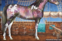 Horse Color:Nacre White Spotted Liver Red Onyx Rabicano 