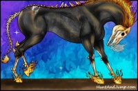 Horse Color:Black Varnish Rabicano 