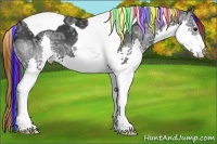 Horse Color:Painted Black Ice Splash Tobiano 