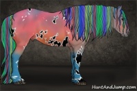 Horse Color:Painted Watercolor White Spotted Bay 