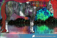 Horse Color:Painted White Spotted Blue Onyx Ice 