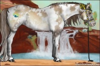 Horse Color:White Spotted Liver Red Onyx Ice Pearl Sabino