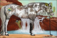 Horse Color:White Spotted Liver Chestnut Ice Sabino Rabicano 