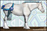 Horse Color:Amber Cream Champagne Pearl Splash Tobiano Frame 