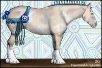 Horse Color:White Spotted Silver Amber Champagne Dun Splash 