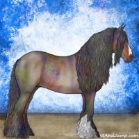 Horse Color:Nacre Liver Chestnut Rabicano