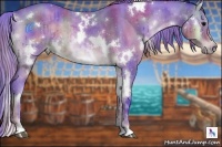 Horse Color:Nacre Watercolor White Spotted Brown Onyx