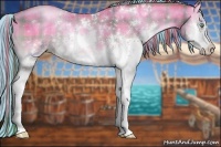 Horse Color:Painted Plaid Buckskin Pearl Onyx Sabino