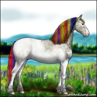 Horse Color:Painted White Spotted Liver Red Dun Ice 