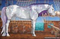 Horse Color:Watercolor Plaid  White Spotted Brown Pearl Onyx Sabino Splash