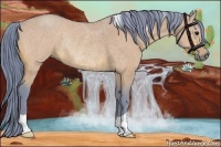 Horse Color:Watercolor Bay Dun Rabicano 