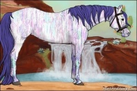 Horse Color:Watercolor Brown Ice Roan 