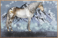 Horse Color:Silver Smoky Grullo Splash Tobiano Frame Rabicano