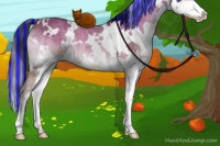 Horse Color:Painted White Spotted Sable Champagne Onyx Splash