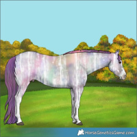 Horse Color:Painted Nacre White Spotted Blue Onyx Chinchilla Ice